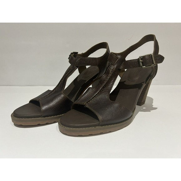 Women's Timberland Sz. 7.5 Stratham Heights Brown Leather Sandals‎ - Picture 2 of 8